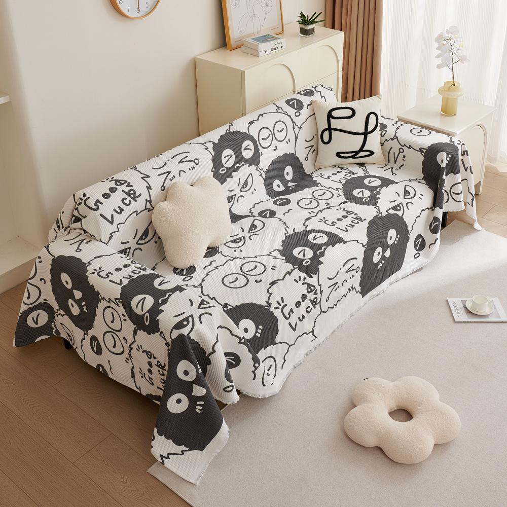 Nordic Sofa Blanket Cover Towel Sofa Cover Cloth Ins Style Anti-Scratching Sofa Cover Four Seasons Universal Sofa Cushion