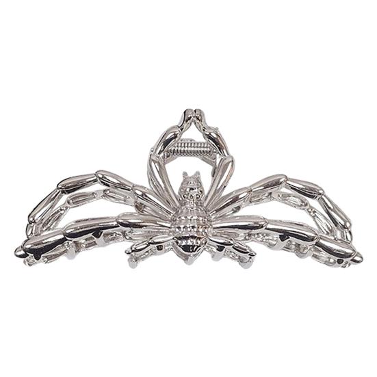 Хэллоуин Заколка для волос Черная Паутина Скелет Рука Форма Летучей мыши Зажим для волос Нескользящие зубцы Затылок Акула Зажим для волос Аксессуар для укладки