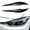 2pcs Glossy Black Headlight Eyebrow Cover For BMW 3 Series F30 F31 2012-2018