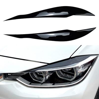 2 шт. глянцевая черная накладка на фару для BMW 3 серии F30 F31 2012-2018
