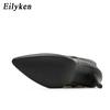 Модные Женские Сапоги Eilyken из Искусственной Кожи Выше Колена, Сексуальный Стиль, Высокие До Бедра, Ботильоны, Заостренный Носок, Ремешок с Пряжкой, Фетиш, Туфли для Стриптиза