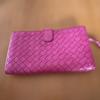 Used Bottega Veneta long wallet pink