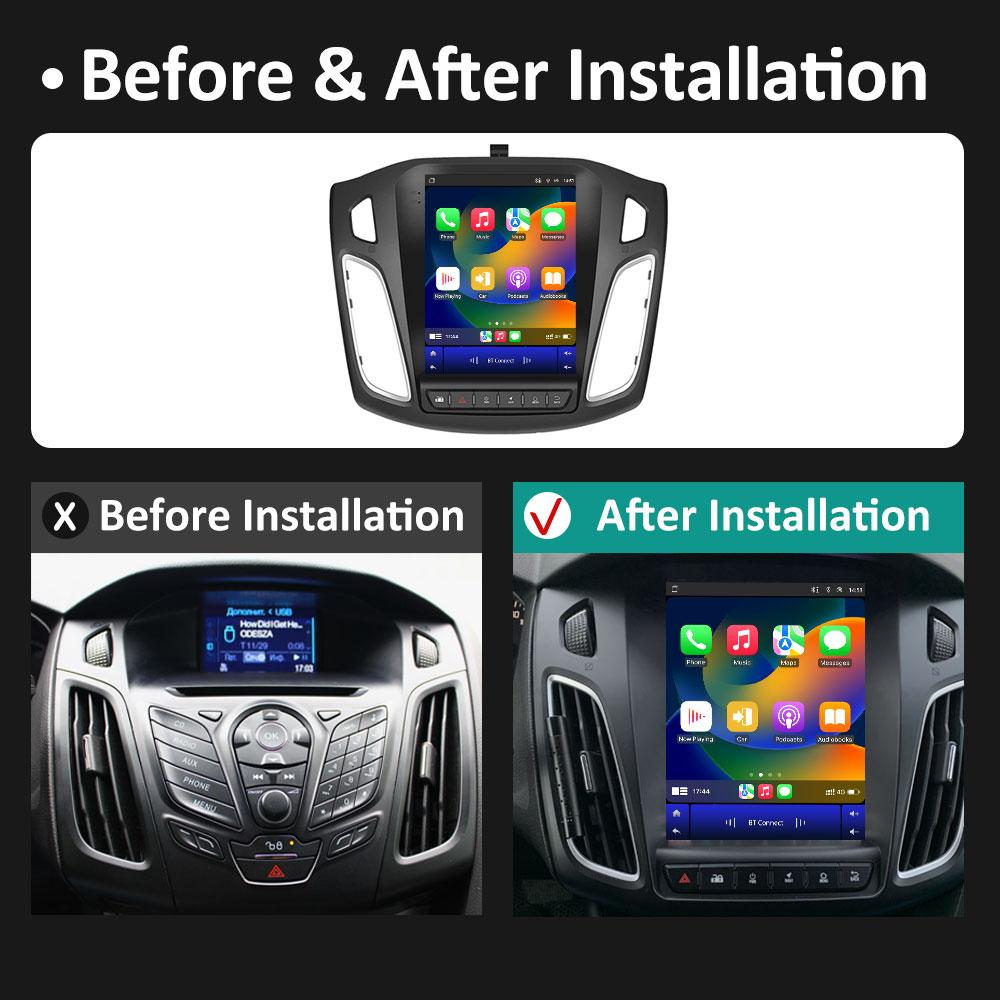 Android 14 Авто Радио Плеер Для Ford Focus 3 Mk 3 2011 2012 2013 2014 - 2019 DSP Стерео Вентилятор Охлаждения 2.5D Сенсорный Экран Нет 2 DIN