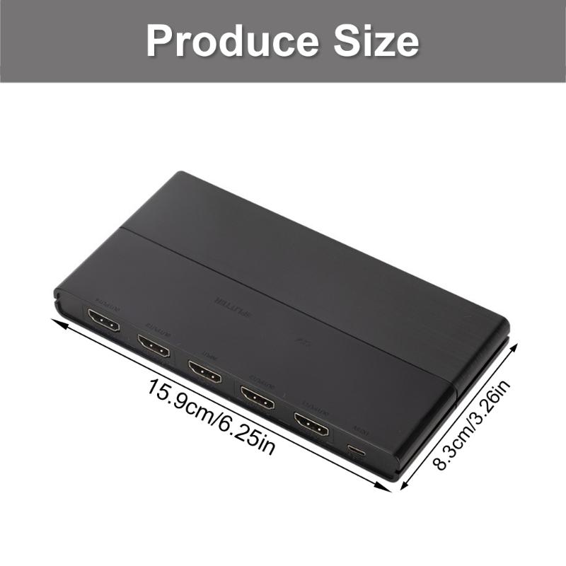 HDTV 1x4 Сплиттер Бокс Видео Коммутатор Передает Видео Высокого Разрешения на 4 Экрана Одновременно Простое Управление