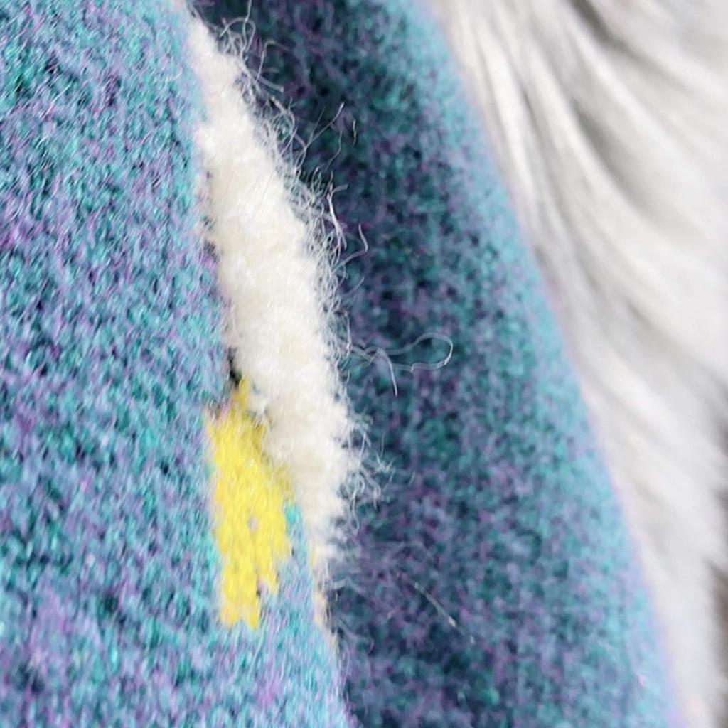 Женский вязаный свободный кардиган с длинным рукавом, свитер с v-образным вырезом и пуговицами из мультфильма, пальто