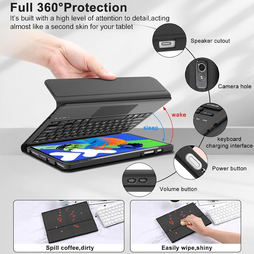 Чехол для Xiaoxin Pad pro 12,7 дюйма, Магнитная крышка-клавиатура Bluetooth для Idea Tab pro 12,7 TB373FU/375FC