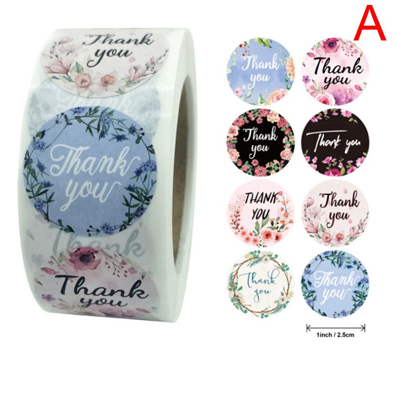 Цветочные наклейки «Спасибо» Этикетки Подарочная упаковка Наклейки День рождения Свадьба