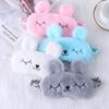 Cute Cartoon Rabbit Ears Plush Silk Eye Mask with Hot and Cold Pack - Comfortable Sleep Mask Available