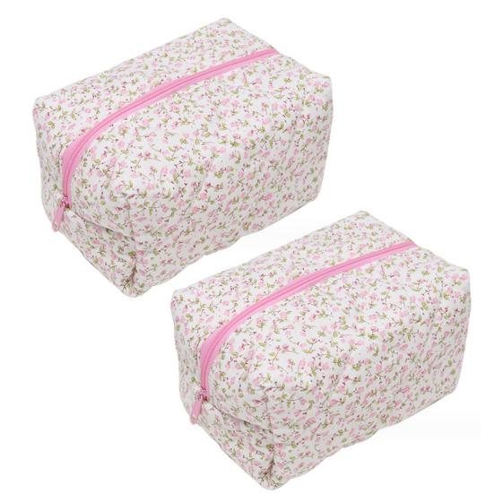 1/2 шт. косметичка с цветочным принтом на молнии большой емкости портативный лосьон для губной помады ключи от наушников сумка для хранения кистей для макияжа дорожный бизнес