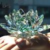 Trendshome Artificial Quartz Crystal Lotus Flower Figurine Wedding Party Decor Souvenir
