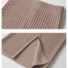 Fashion Slim Fit Elegant Casual Knitted Skirts for Women Autumn and Winter High Waist Women's Skirt Solid H Line Mid Length Split Long Skirt 26042
