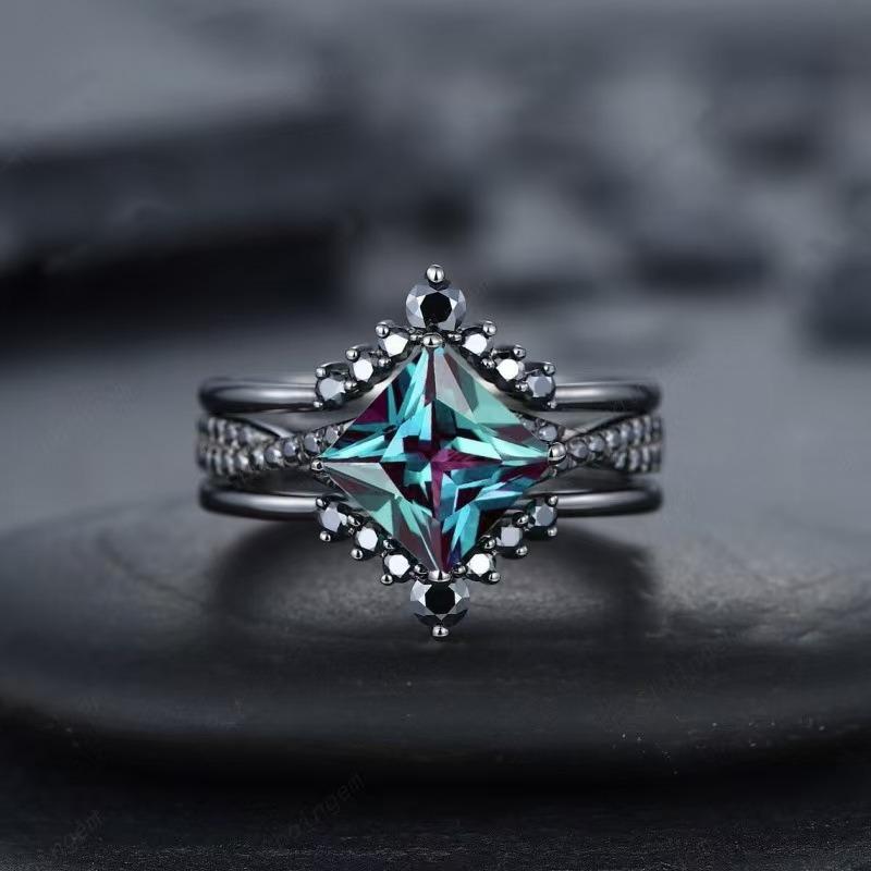 2025 Fashion Trend Personalized Love Birthday Inlaid Zircon Women's Ring Jewelry Accessories