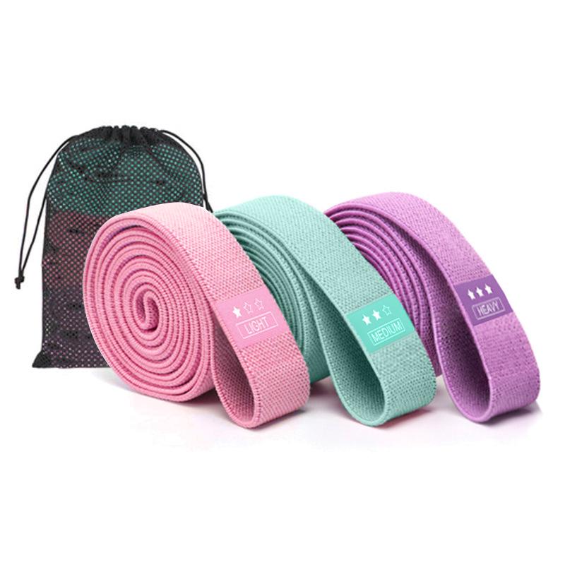Long Resistance Loop Band Set Unisex Fitness Yoga Elastic Bands Hip Circle Thigh Squat Workout Cloth Legs Butt Exercise