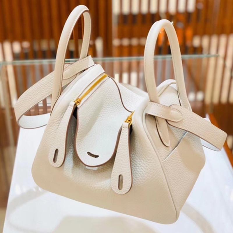 Мини-сумка Lindy 2025: Женская сумка через плечо и через плечо из коровьей кожи First Layer Lychee