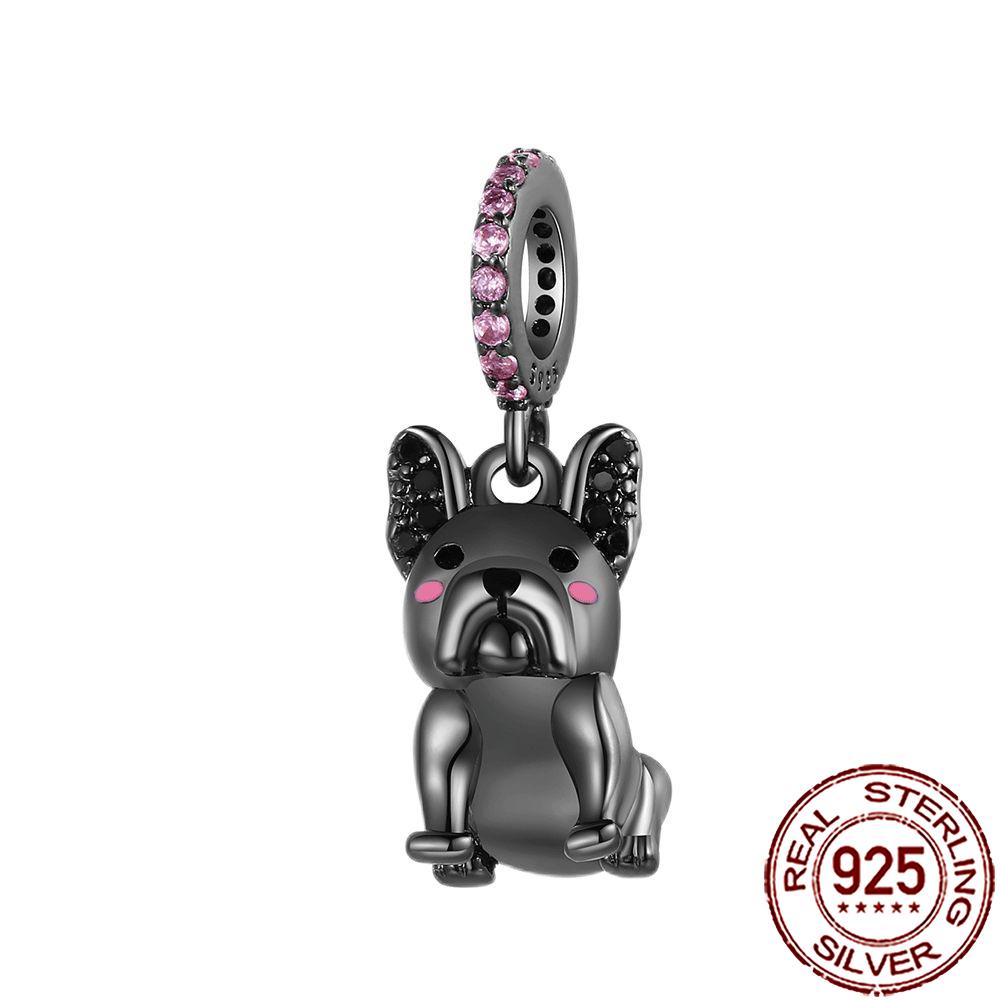 New Charms 925 Silver Cat Dog Flamingo Chameleon Axolotl Animal Beads Fit Bracelet Necklace Women DIY Jewelry