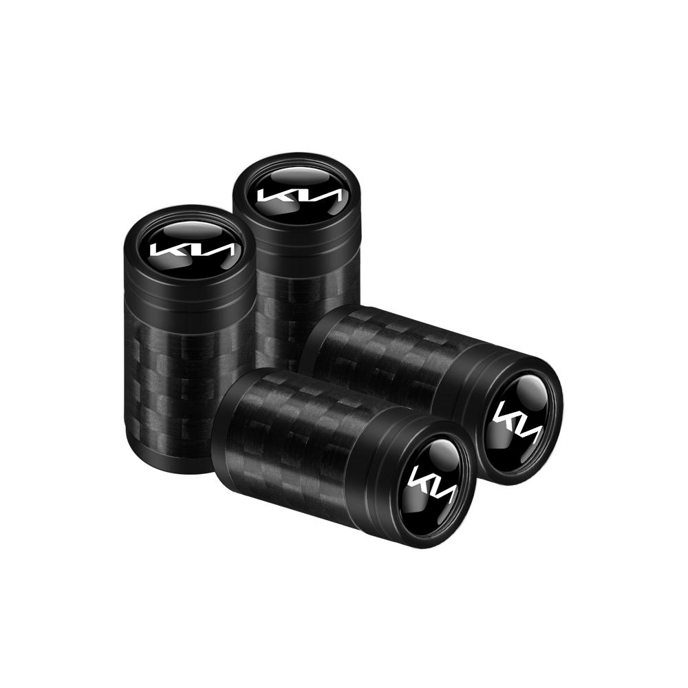 2026 Горячая Наклейка на Автомобиль 4шт Металл Углеродное Волокно Колпачок Клапана Колеса Автомобиля Автоаксессуары Для Kia Rio 3 Soul Picanto EV6 Cerat