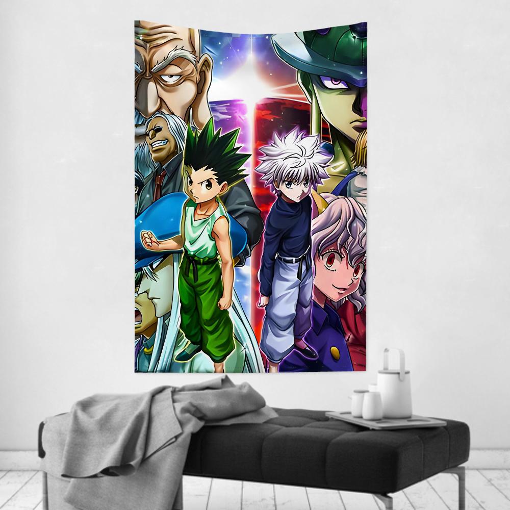 Гобелен Аниме Hunter X Hunte Декор Комнаты Настенное Полотно Вечеринка Подвесной Фон Мягкий Эстетичный для Детских Комнат Дом