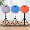 8 Inches Drum Practice Pad Shock‑Absorbent Dumb Drum with Adjustable Stand Silent Practice Drum Pad for Adults and Kids