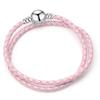 BAOPON White/Black Leather Chain Charm Bracelet Fits DIY Beads Bracelet for Women Lover Men Jewelry Gift