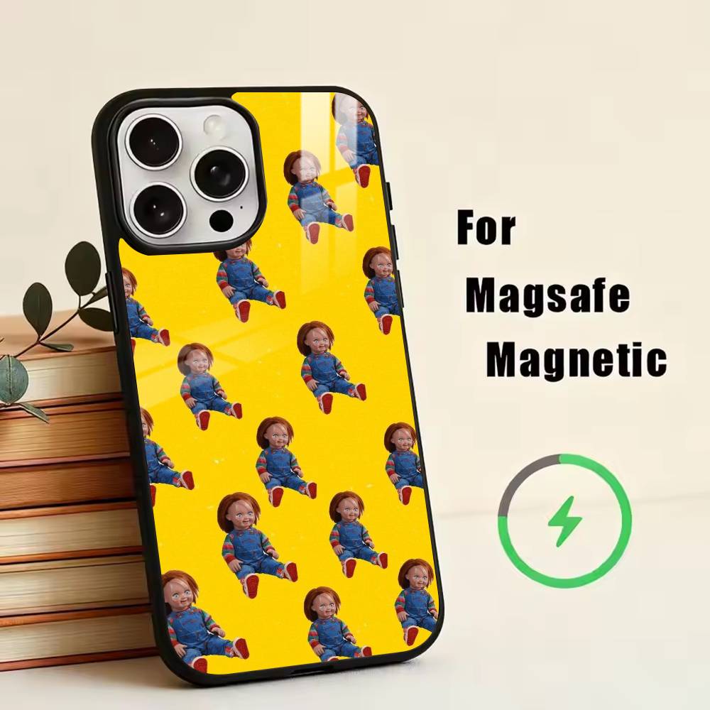 Страшная кукла Чаки Чехол для телефона Для iPhone 17, 16, 15, 14, 13, 12, 11 Plus, Pro Магнитный Для Magsafe Беспроводная зарядка