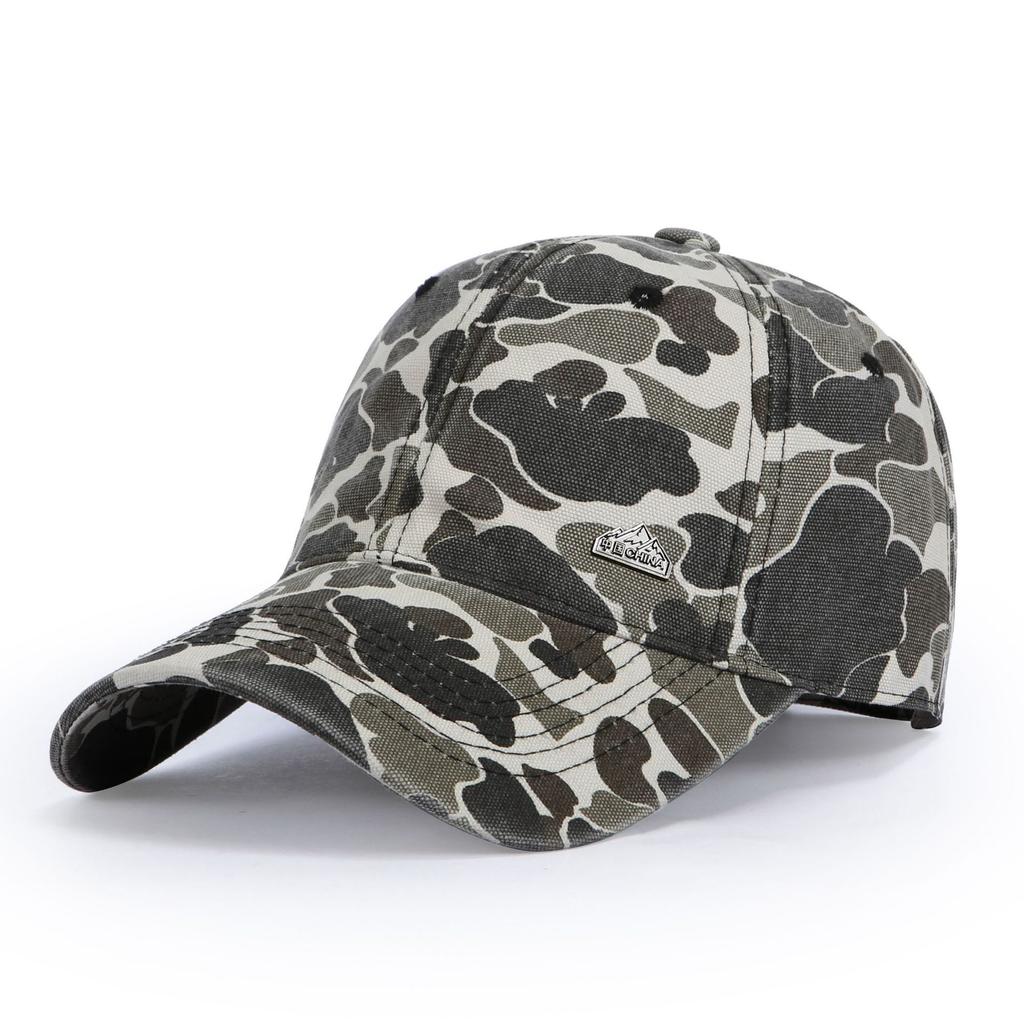 Sports Retro Camouflage Baseball Cap Men'S And Women'S Versatile Soft Top Sunscreen Sunshade Cap Trendy Tooling Wind Outdoor