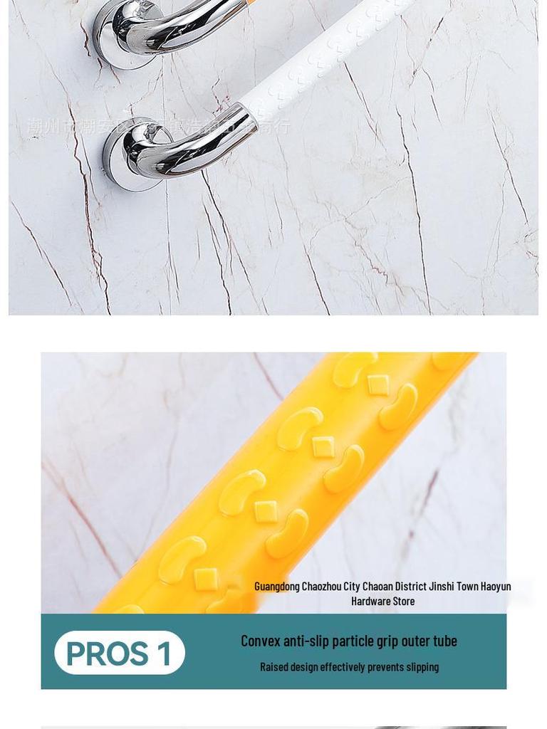 Поручень из нержавеющей стали для безопасности в ванной - Идеально для инвалидов и пожилых людей