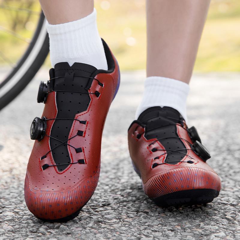 Unisex Road Rubber Sole Cycling Shoes Road Mountain Bike Outdoor Riding Training Sport Footwear Breathable Durable Sizes 37-46