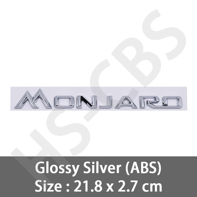 1Pc 3D ABS MONJARO Letter Logo Auto Tailgate Emblem Monjaro Car Rear Trunk Badge Side Fender Decal Car Styling Auto Accessories