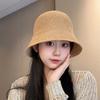 Hat Women's Woven Hollow Straw Hat Plain Bucket Hat Summer Outdoor Beach Vacation Shade Sunscreen Cool Hat