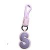 PU Leather 26 Letter Keychain Sweet Lucky Letter Pendant Fashion Alphabet Key Holder  Boy