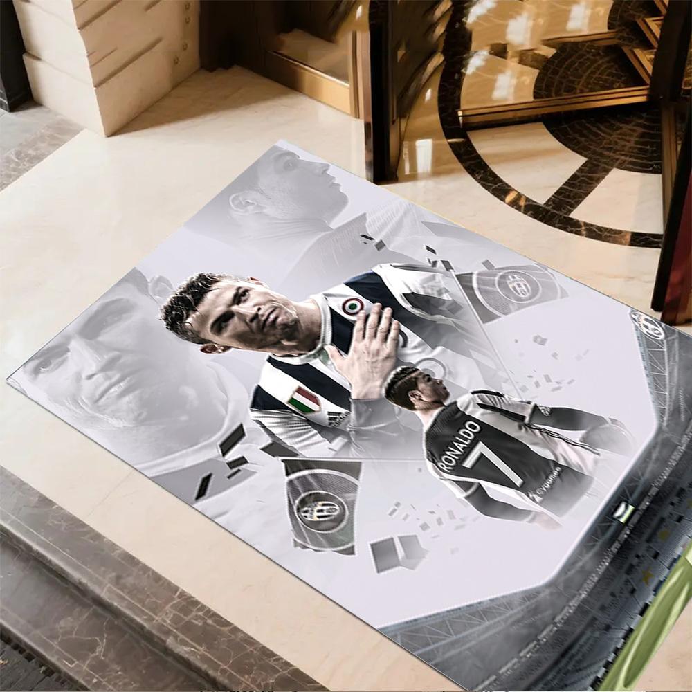 Ronaldo's Evolution Football Carpet Suitable for Playrooms Entryway Outdoor Decorate room Antislip Carpet Anime Office Decor Perfect Gift for Women/Me