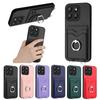 Card Holder Slots Ring Bracket Cover Phone Case For Honor 200 Lite,X7b,Play 8T,X8b,X9b,Magic6 Lite,X6a,X7a,Play7T,X8a,X9a,Magic5 Lite,X50i,Honor 90..