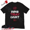Футболка "Сделай сегодняшний день значимым" в тон Jordan 11 Low Bred | Красно-черная уличная футболка | Футболка для Сникерхеда "Hustle Grind"