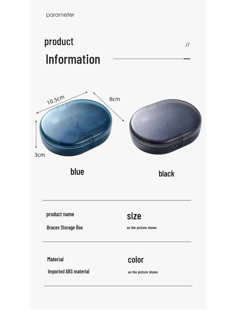 Двухслойный магнитный контейнер с зеркалом - Портативное хранилище для зубных протезов