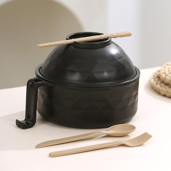 Набор мисок для приготовления лапши рамэн с ручками, ложка, быстрая варка рамэн для студенческого общежития