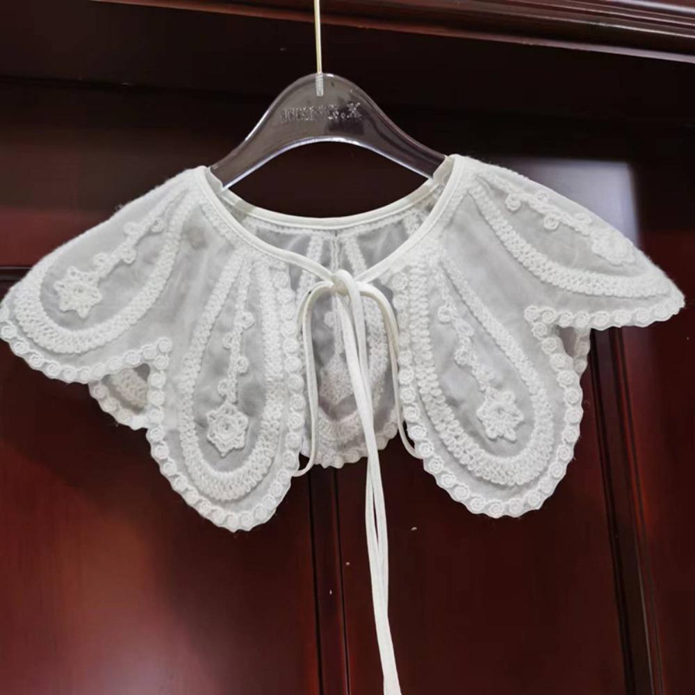 Collar Insignia Women's Lace Collar Organza Embroidery Detachable Shirt New Bow Fake Collar