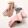 Warm Gloves Ladies Winter Padded Thickened Korean Version Of The Fall Outdoor Cycling Touch Screen Riding Gloves