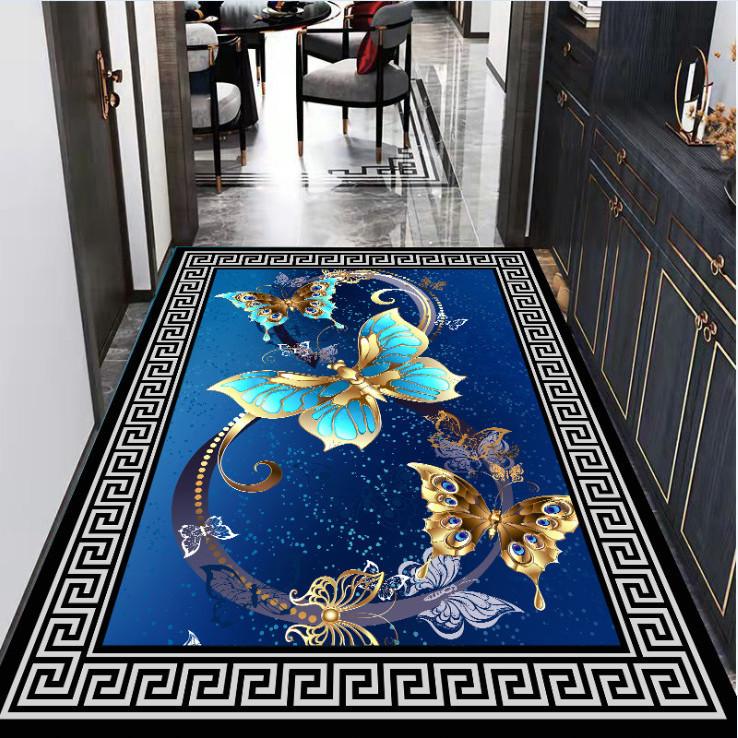 Ковер с бабочками и цветами, весенний ковер с принтом для гостиной, спальни, домашний декор, ковер для коридора, комнаты, кухни, напольный коврик, нескользящий