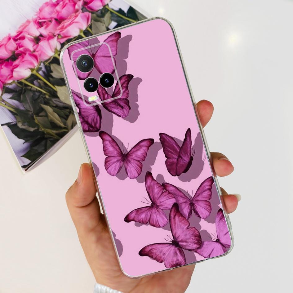 For Vivo Y33s V2109 Case Y21 2021 V2111 Cover Fashion Flower Soft Clear Silicone Slim Fundas For Vivo Y21t Y33t Y21a Y21s Bumper