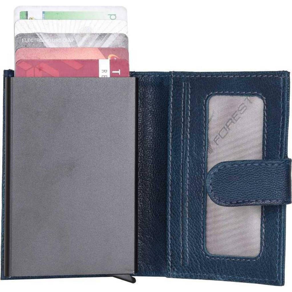 Мужской держатель для RFID-карт из натуральной кожи - стандартный размер  (5 слотов для карт)