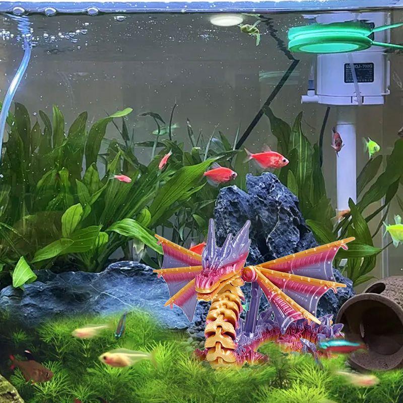 3D-печатный китайский дракон, вращающиеся драконы, детские подарки, реалистичная статуя дракона, ландшафтное украшение, печатные фигурки животных