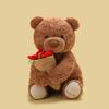 Teddy Cute Bear Filled Pp Cotton Rose Hat Plush Toy Gift For Girls Women