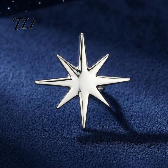 Daily Wear Jewelry Alloy Eight-pointed Star Brooch Pin, Shape Decorative Jewelry, Pin Clothing Accessory for Suits Coats Scarves Shawls Bags Elegant