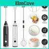 Milk 3speeds Whisk Coffee Electric Drink Egg Frother Foamer Mixer Usb Rechargeable Handheld Food Blender Baking Tools