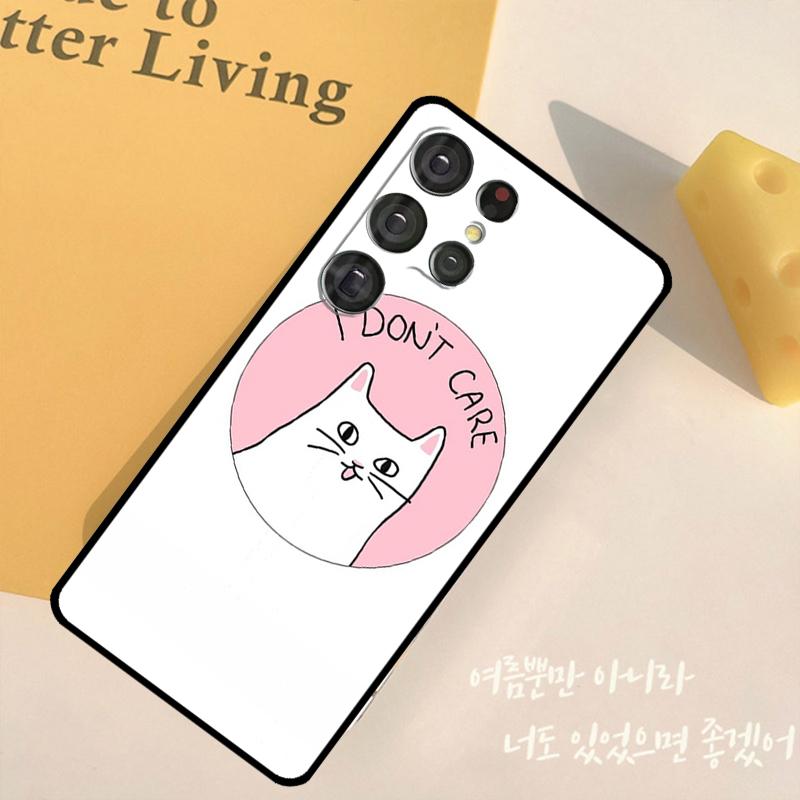I don't care Phone Case For Samsung Galaxy S25 S24 Ultra S9 S10 S20 S22 S21 Plus S23 FE Back Cover Shell