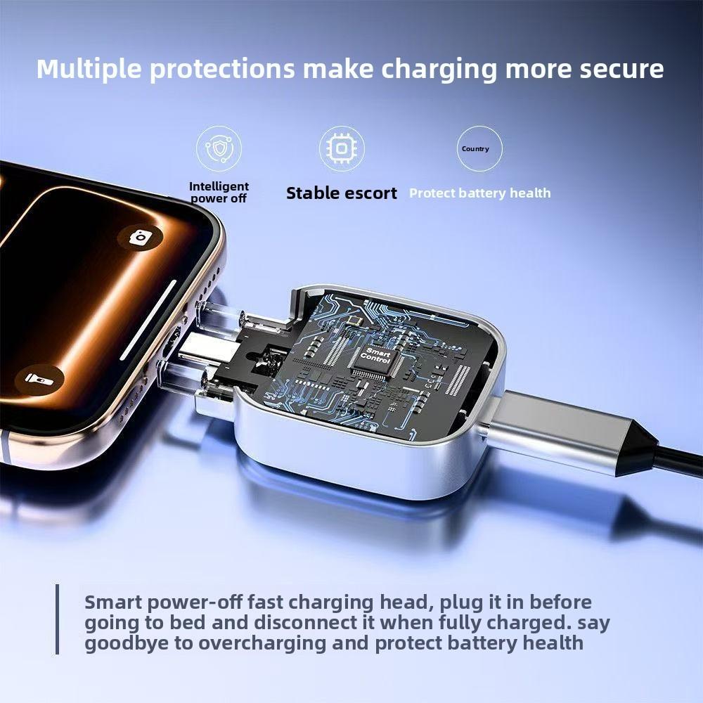 Type C Full Charge Splitter Type C Battery Saver Device For Mobile Phone Safety