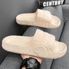 Summer One-word Slippers Large Size Fashion Casual Outer Wear Thick Bottom New Home Coconut Couple Cool Slippers