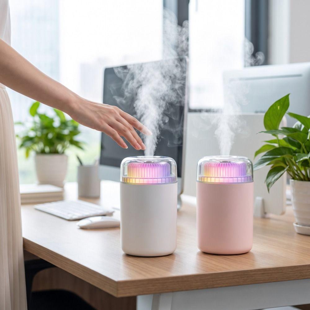 Portable Mini Air Humidifier Colorful Light Cool Mist Maker Car Aroma Purifier Travel Use