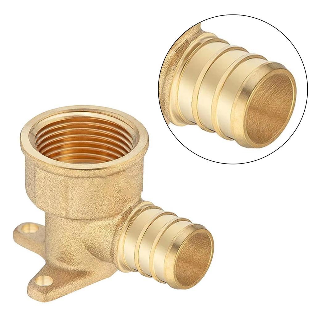 Медные обжимные фитинги Колено с монтажной пластиной 1/2 дюйма 3/4 дюйма Адаптер с внутренней резьбой Обжимной фитинг для трубок и труб для водопровода