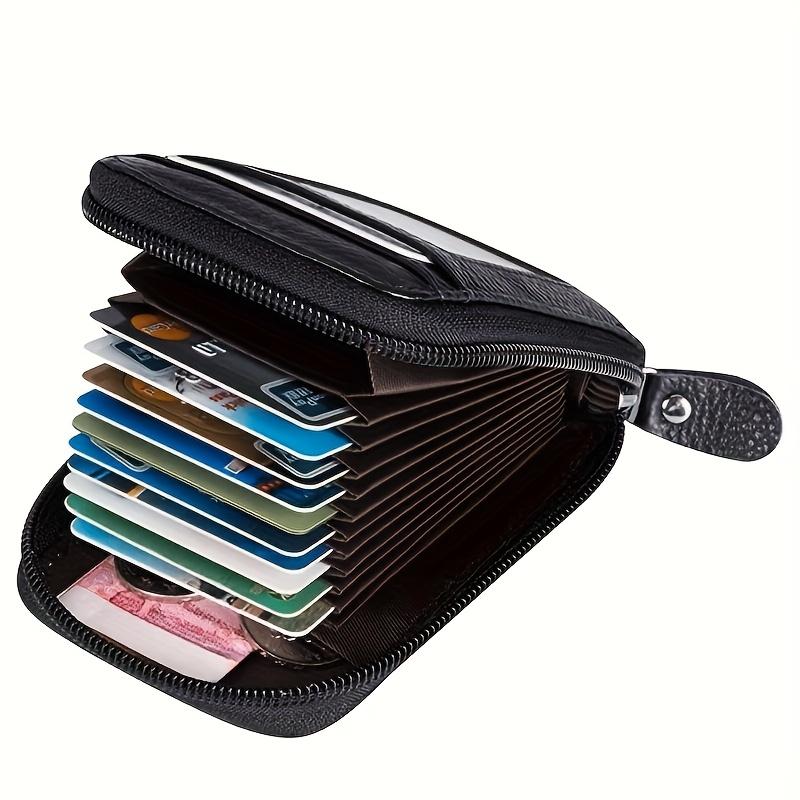 1pc Men's Slim Zippered Card Holder Wallet with Coin Pocket - Lightweight Durable Business Design for Daily Commute & Essentials Organization